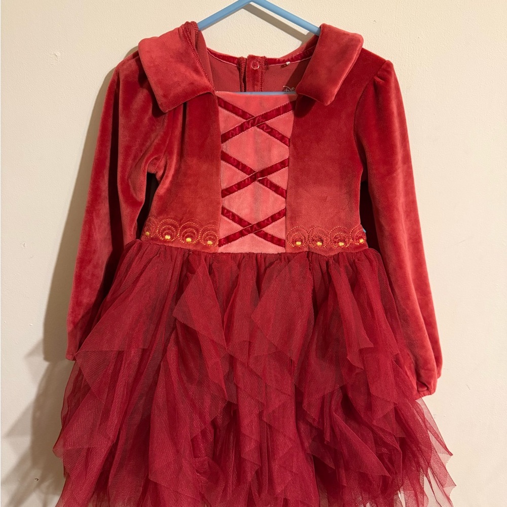 Posh Peanut Red Velvet Kids Tulle Dress